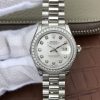 Swiss Made Rolex DateJust 28mm Diamonds Bezel White Dial Diamonds Markers SS Bracelet A2236