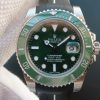 Swiss Made Rolex Submariner 116610 LV Green Ceramic Noob V7 Black Rubber Strap A3135