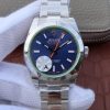 Swiss Made Rolex Milgauss 116400 GV JF Green Sapphire Blue Dial SS Bracelet SH3131