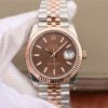 Swiss Made Rolex DateJust 41mm 126331 RG Wrapped Brown Dial SS/RG SS Bracelet A3235