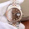 Swiss Made Rolex DateJust 41mm 126331 RG Wrapped Brown Dial Diamonds Markers Bracelet A3235