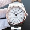 Swiss Made Rolex DateJust II SS Fluted Bezel White Dial SS Bracelet A3136