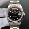 Swiss Made Rolex Day-Date II 228239 SS Textured Black Dial SS Bracelet A3255