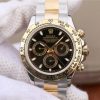 Swiss Made Rolex Daytona 116523 Thick YG Wrapped Black Dial Sticks Markers SS/YG Bracelet A7750