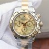 Swiss Made Rolex Daytona 116523 Thick YG Wrapped YG Dial Diamonds Markers SS/YG Bracelet A7750