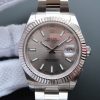 Swiss Made Rolex DateJust II SS Fluted Bezel Gray Dial SS Bracelet A3136