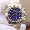 Swiss Made Rolex Daytona 116523 Thick YG Wrapped Blue Dial Numerals Markers SS/YG Bracelet A7750