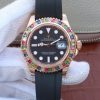 Swiss Made Rolex Yacht-Master 40mm 116695SATS Noob Black Rubber Strap A2836