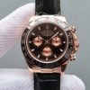 Swiss Made Rolex Daytona 116515 Noob Black/RG Dial Black Leather Strap A7750