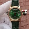 Swiss Made Rolex Day-Date 118138 YG Green Dial Green Leather Strap A2836