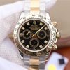 Swiss Made Rolex Daytona 116523 Thick YG Wrapped Black Dial Diamonds Markers SS/YG Bracelet A7750