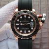 Swiss Made Rolex Yacht-Master 116655 Noob Black Ceramic Bezel Rubber Strap A2836