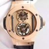 Swiss Made Hublot Big Bang 44mm Vendome Real Tourbillon Rose Gold Black Gummy