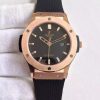 Swiss Made Hublot Big Bang Classic Fusion RG Black Dial Rubber Strap RG Bezel Black A2824