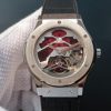 Swiss Made Hublot Classic Fusion Tourbillon 45mm TF Red Skeleton Dial Black Gummy Strap A23J