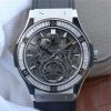 Swiss Made Hublot Classic Fusion Tourbillon 42mm TF Skeleton Dial Black Gummy Strap A23J