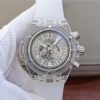 Swiss Made Hublot Big Bang Unico Sapphire Plastic Case Skeleton Dial White Rubber Strap Jap Quartz