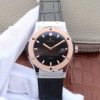 Swiss Made Hublot Classic Fusion 42mm RG JJF Black Dial Gray Gummy Strap A2892