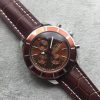 Swiss Made Breitling Super Ocean Heritage Chrono SS Brown Dial SS Leather Strap A7750