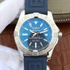 Swiss Made Breitling Avenger GMT SS GF Blue Dial Blue rubber Strap A2836