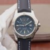 Swiss Made Breitling Colt Automatic 44mm SS GF Blue Textured Dial Blue Leather Strap A2824