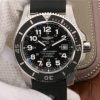 Swiss Made Breitling SuperOcean  II 44mm GF Black Dial Black Rubber Strap A2824