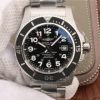 Swiss Made Breitling SuperOcean  II 44mm GF Black Dial SS Bracelet A2824