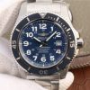 Swiss Made Breitling SuperOcean  II 44mm GF Blue Dial SS Bracelet A2824