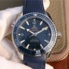 Swiss Made Omega Planet Ocean Professional Blue Liquidmetal Bezel 45mm OMF Rubber Strap A8500