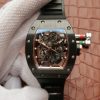 Richard Mille RM055 Black Ceramic RG Inner Bezel Skeleton Dial Black Rubber Strap MIYOTA8215