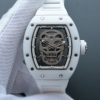 Richard Mille RM052 White Ceramic SS Skull Dial White Rubber Strap MIYOTA8215