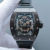 Richard Mille RM 052 Skull Watch Black Ceramic Skeleton Dial Black Rubber Strap MIYOTA8215