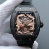 Richard Mille RM057 Dragon Phoenix PVD SS Case RG Dragon Dial Black Rubber Strap