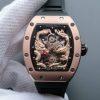 Richard Mille RM057 Dragon Phoenix RG Case RG Dragon Dial Black Rubber Strap