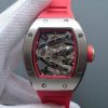 Richard Mille RM038 SS Red Inner Bezel Skeleton Dial Red Rubber Strap Jap Quartz