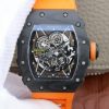 Richard Mille RM035-02 Rafael Nadal FC Titanium Case KVF Skeleton Dial Orange Rubber Strap MIYOTA8215