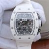 Richard Mille RM011 White Ceramic Felipe Massa White Inner Bezel White Rubber Strap A7750