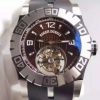 Swiss Made Roger Dubuis  Tourbillion SS Brown Dial Black Rubber Strap