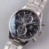 Swiss Made Tag Heuer Carrera CAL1887 Chronograph SS Black Dial SS Bracelet CAL1887