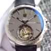 Swiss Made Tag Heuer Pendulum  Tourbillon Gray Dial Black Leather Strap