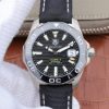 Swiss Made Tag Heuer Aquaracer Calibre 5 SS V6 Black Textured Dial Black Nylon Strap A2824