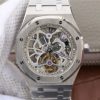 Swiss Made Audemars Piguet Royal Oak Tourbillon Extra-Thin Openworked SS Skeleton Dial SS Bracelet