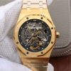 Swiss Made Audemars Piguet Royal Oak Tourbillon Extra-Thin Openworked YG Skeleton Dial YG Bracelet