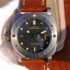 Swiss Made Panerai PAM569 Titanium XF Brown Thick Leather Strap P9000