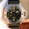 Swiss Made Panerai PAM571 Titanium XF Black Dial Black Rubber Strap P9000