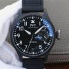 Swiss Made IWC Big Pilot Real PR IW502001 Real Ceramic ZF V2 Black Calfskin Strap A51111