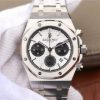 Swiss Made Audemars Piguet Royal Oak Chronograph SS JHF White/Black Dial SS Bracelet A7750