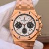 Swiss Made Audemars Piguet Royal Oak Chronograph RG JHF White/Black Dial RG Bracelet A7750