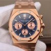 Swiss Made Audemars Piguet Royal Oak Chronograph RG JHF Blue/RG Dial RG Bracelet A7750