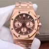 Swiss Made Audemars Piguet Royal Oak Chronograph RG JHF Brown/RG Dial RG Bracelet A7750